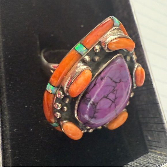 Purple Turquoise Ring and Pendant - Picture 4 of 9